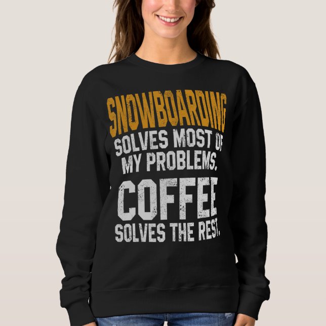 Moletom Snowboard Resolve Meus Problemas Coffee Mountain S (Frente)