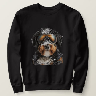 Moletom Snowboard Ski Bernedoodle Bernese Dog Pai Mãe