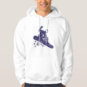 Moletom Snowboarder a apanhar Perfurações de Neve Alta