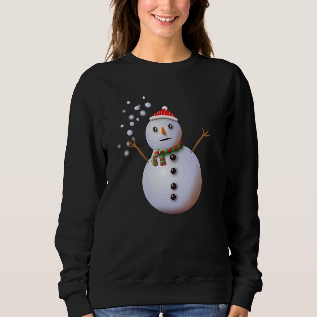 Moletom Snowman Christmas  Cute Snowing Winter Wonderland (Frente)