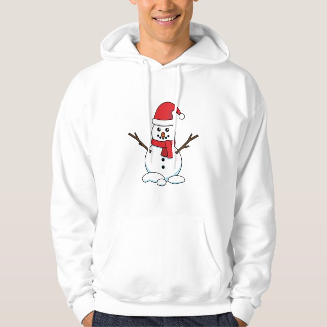 Moletom Snowman com Red Bonnet e Scarf (Frente)