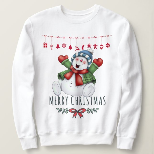 Moletom Snowman de Natal (Frente do Design)