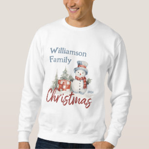 Moletom Snowman Monogramas de Natal Familiar