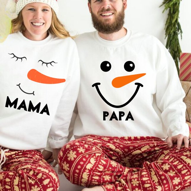 Moletom Snowman Personalizado "PAPA" Correspondente à Famí (Criador carregado)
