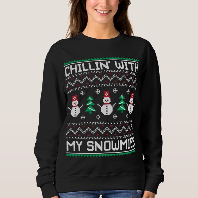 Moletom Snowman Snowmies Ugly Christmas Sweater (Frente)