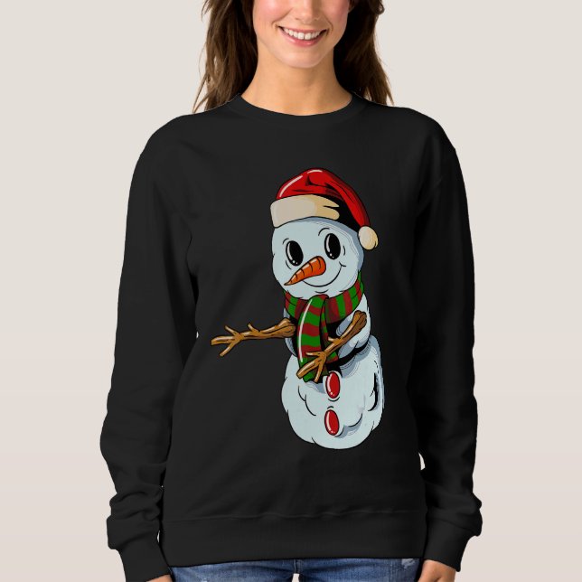 Moletom Snowman with Christmashat Floss Dance on Christmas (Frente)