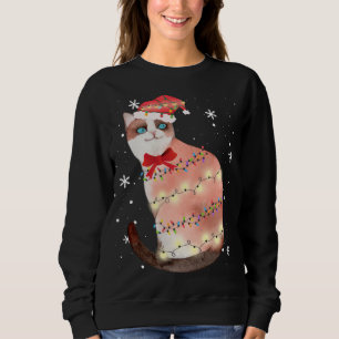 Moletom Snowshoe Cat Árvore de Natal Xmas Mamãe Ofertas de