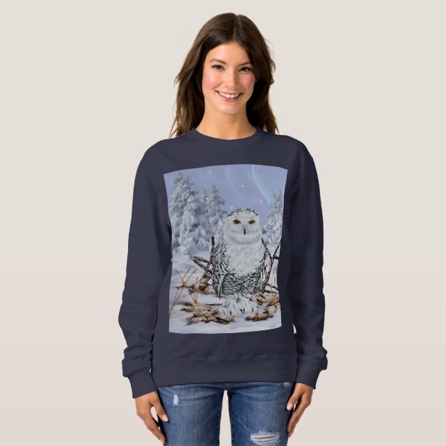 Moletom Snowy Owl em neve (Frente Completa)