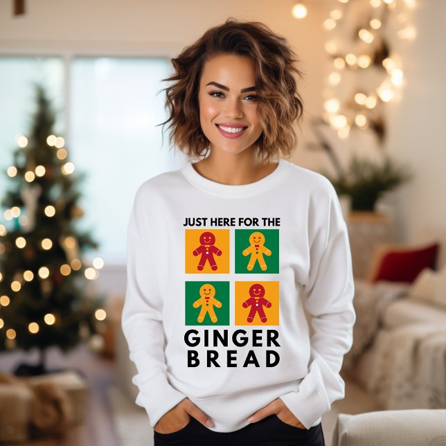 Moletom Só Aqui Para O Gingerpão Xmas Engraçado (Criador carregado)