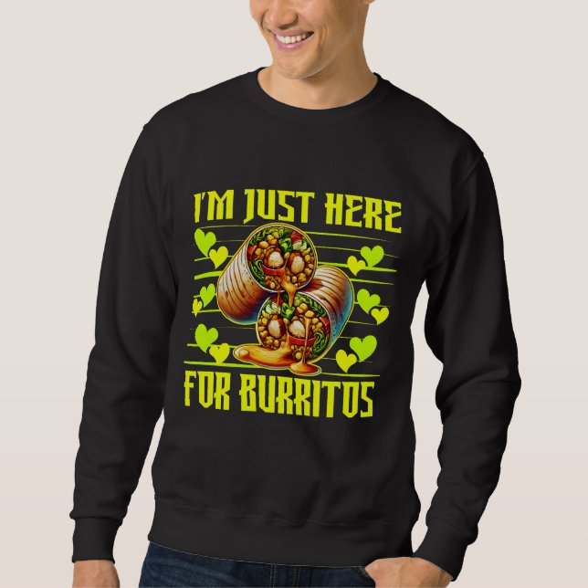 Moletom só estou aqui para burritos (Frente)