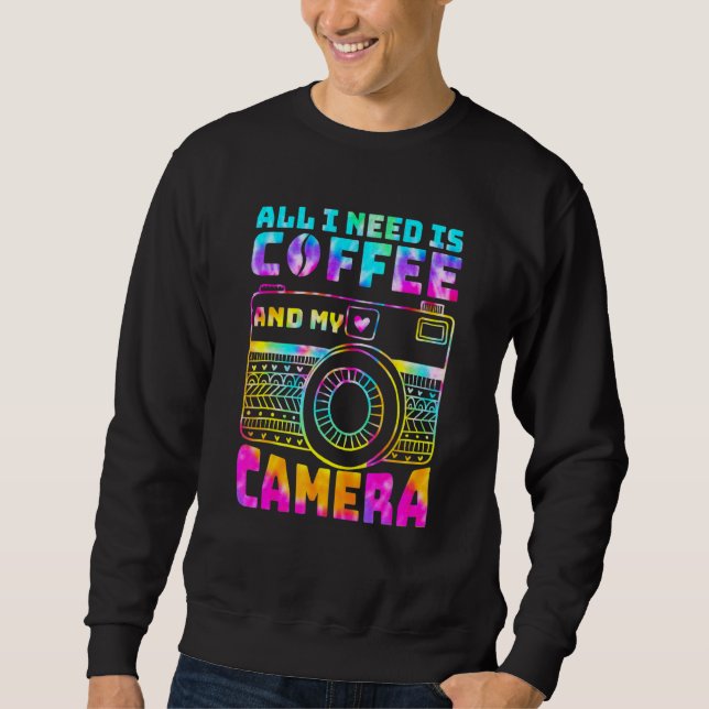Moletom Só Preciso De Café E Fotografia Da Câmera (Frente)
