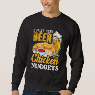 Moletom Só Preciso De Cerveja E Nuggets De Comida
