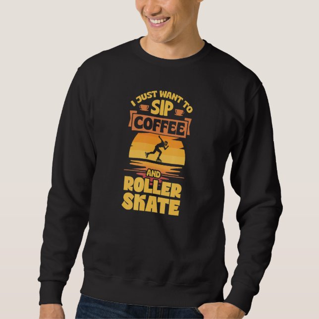 Moletom Só Quero Passar Café E Rolar Skate (Frente)