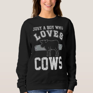 Moletom Só Um Menino Que Adora Vacas Fazendeiros Viram Cri