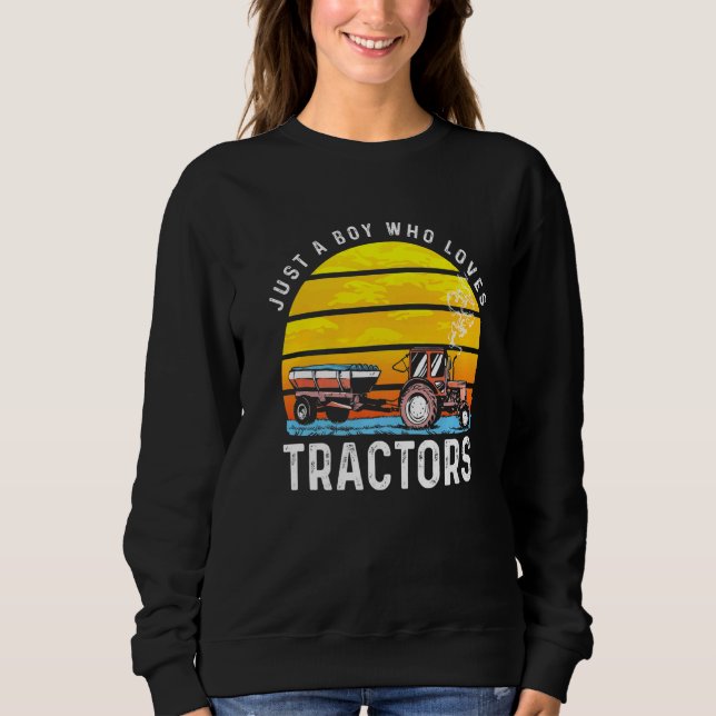 Moletom Só Um Rapaz Que Adora Tratores Retro Farmer (Frente)