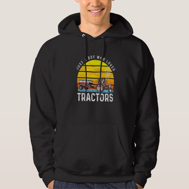 Moletom Só Um Rapaz Que Adora Tratores Retro Farmer (Frente)