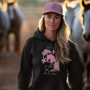 Moletom Só uma garota que ama cavalos, ocidental, rodeio, 