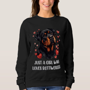 Moletom Só uma garota que ama rottweilers - Engraçado Rott
