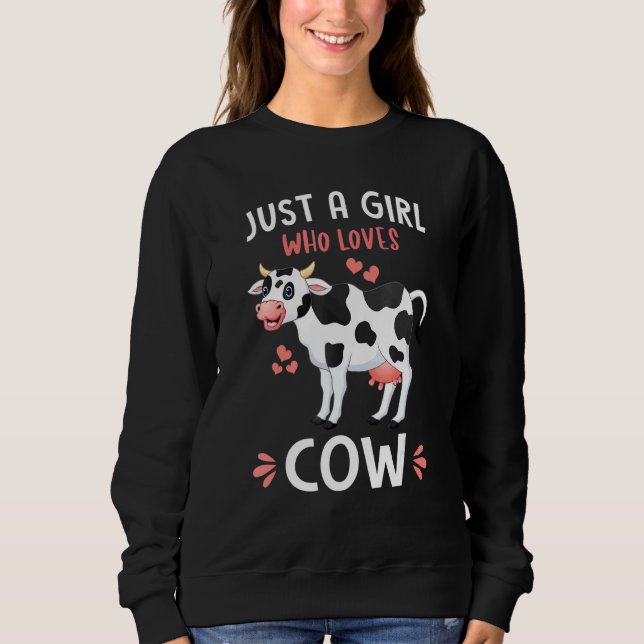 Moletom Só Uma Menina Que Adora Leite De Vaca Farmer (Frente)