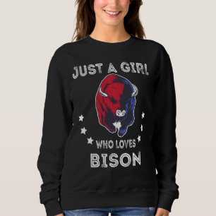 Moletom Só Uma Menina Que Ama Bison Lover Buffalo Cattle T