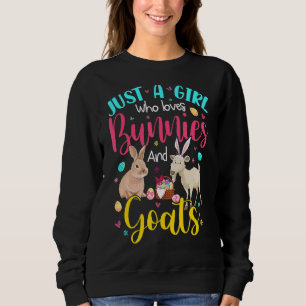 Moletom Só Uma Menina Que Ama Coelhinhos E Goats Floral Bu