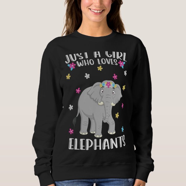 Moletom Só Uma Menina Que Ama Elefantes, Elefante Bonito (Frente)