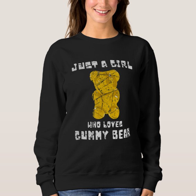 Moletom Só Uma Menina Que Ama Fruta Do Urso Gummy (Frente)