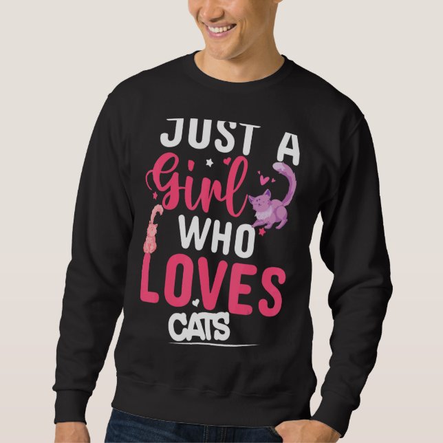 Moletom Só Uma Menina Que Ama Gatos Bonitos (Frente)