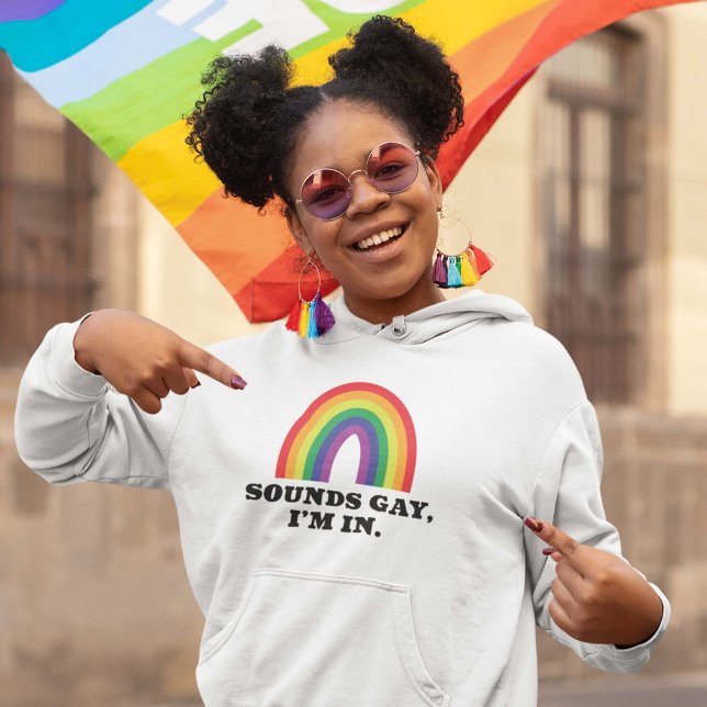 Moletom Soa Gay, estou dentro (Gay Pride Women's Hoodie)