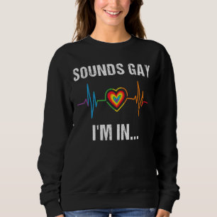 Moletom Soa Gay, estou no "Heartbeat Rainbow Lgbt Gay Prid
