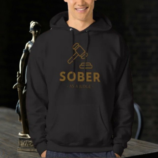 Moletom Sober Como Juiz - Dourado Gavel Hoodie (Criador carregado)