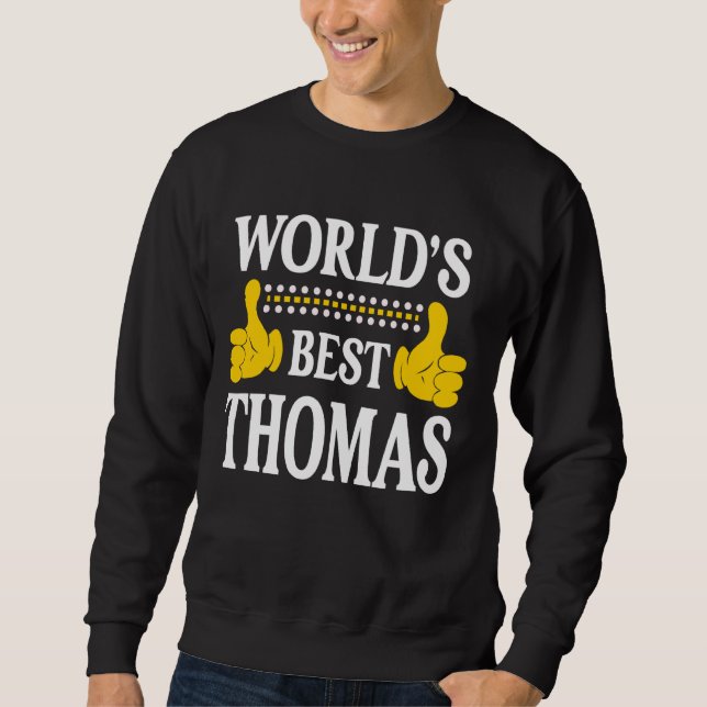 Moletom Sobrenome da família Thomas Surname Team Melhor do (Frente)
