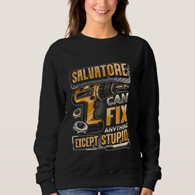 Moletom Sobrenome Salvatore Pode Consertar Qualquer Coisa  (Frente)