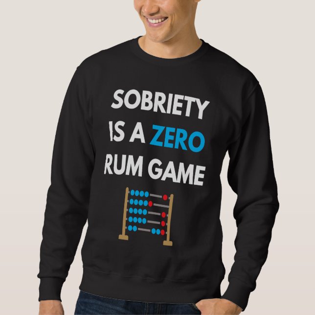 Moletom Sobriedade É Um Jogo De Rum Zero  Trocadilho De Re (Frente)