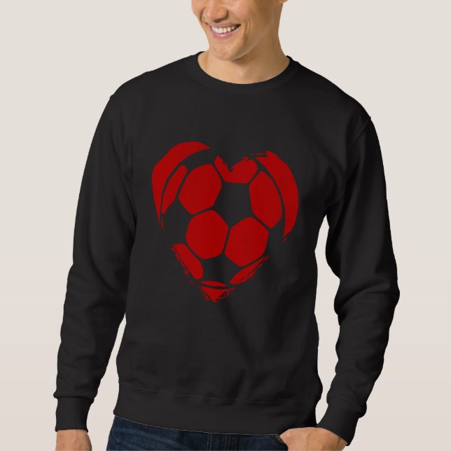 Moletom Soccer Heart Love Men Kids Girls Boys Valentines D (Frente)