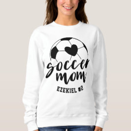Moletom Soccer Mãe Bola do Coração Personalizada Presente