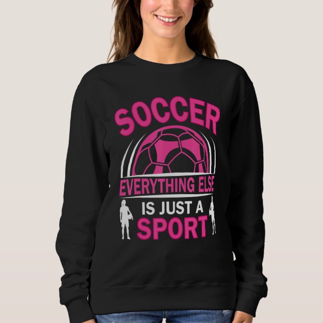 Moletom Soccer Players Soccer Team Graphic Women Girls Soc (Frente)