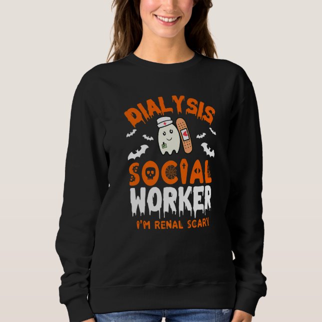Moletom Social Work Dialysis  Halloween Dialysis Social Wo (Frente)