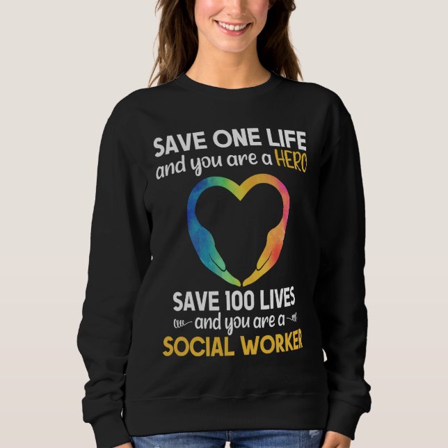 Moletom Social Worker Life Saving Hero Social Work (Frente)