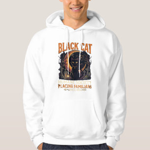 Moletom Sociedade Humana Black Cat Halloween Crescente Lua