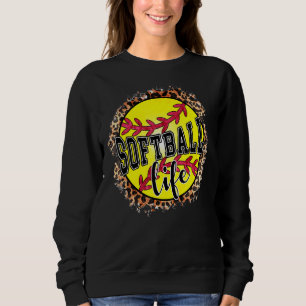 Moletom Sofball Life For Women Lepard Mãe Dia de as mães 2