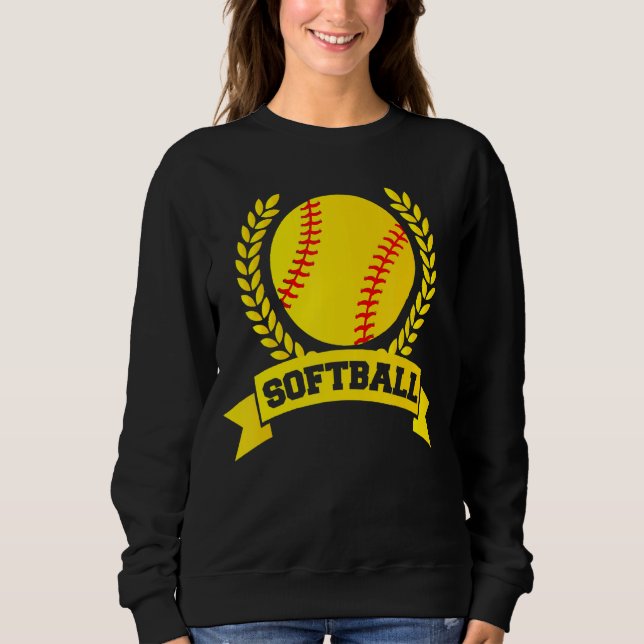 Moletom Softball De Amor Para Meninas Adolescentes E Mulhe (Frente)