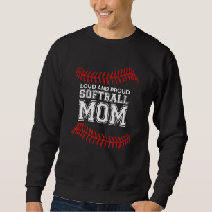 Moletom Softball Louco E Orgulhoso Mamãe ama 1