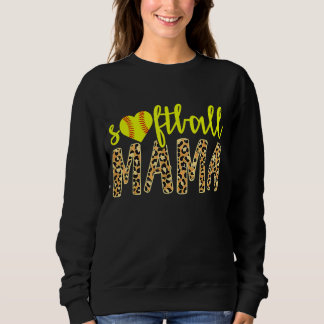 Moletom Softball Mama Cute Cheetah Dia de as mães 1