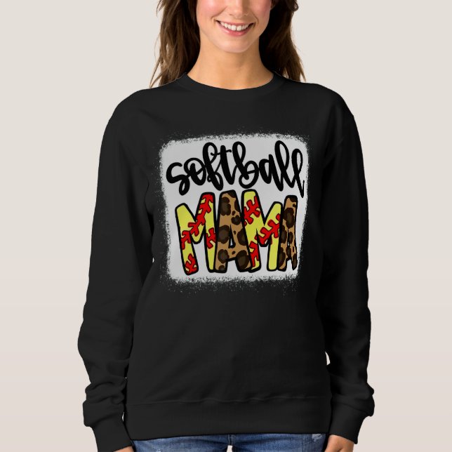 Moletom Softball Mama Leopardo (Frente)