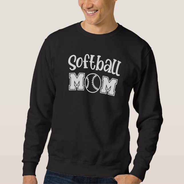 Moletom Softball Mom w Yellow Softball Premium (Frente)