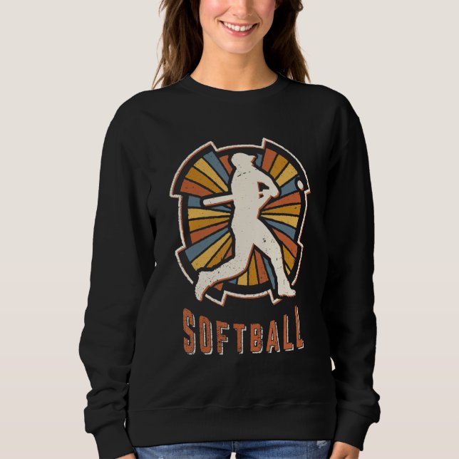 Moletom Softball Vintage Classic Retro Sport Love (Frente)