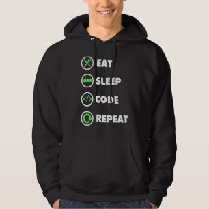 Moletom Software Developer Computer Coder Eat Sleep Code R