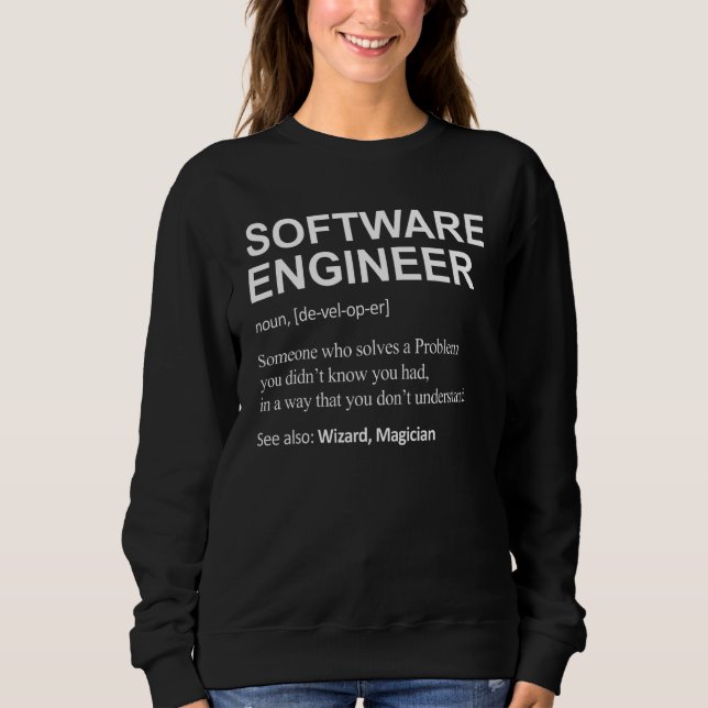Moletom Software Engineer Definition Coder (Frente)