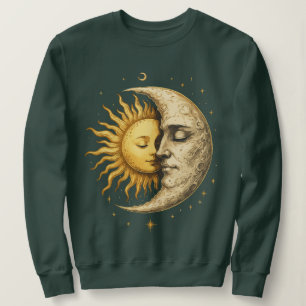 Moletom Sol e Lua Místicos de Face  Presente Boêmio Yin Ya
